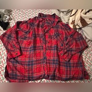 BDG Red and Blue Plaid Shirt